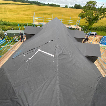 New Panel Roof in the English Countryside